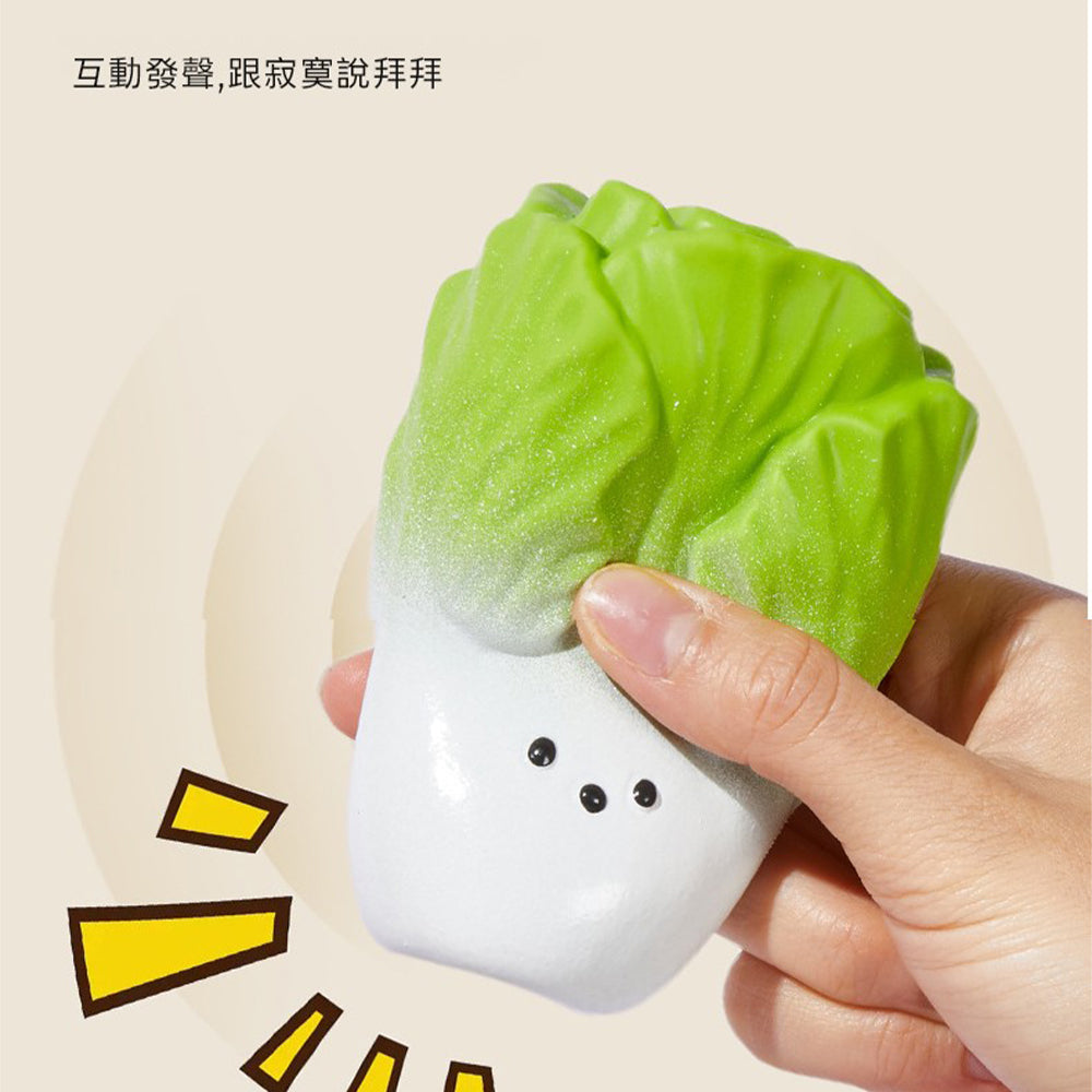 蔬菜乳膠發聲玩具 蒜頭