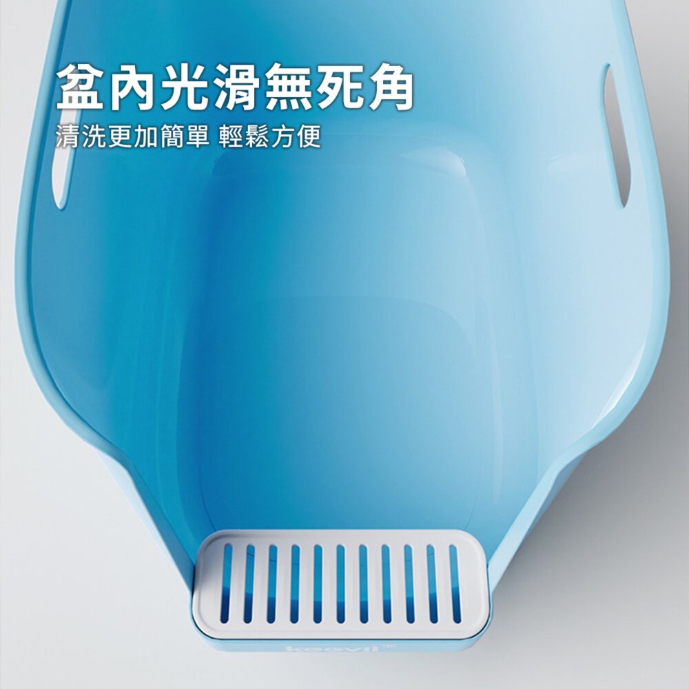 貝果增高半開貓砂盆 墨果玫香