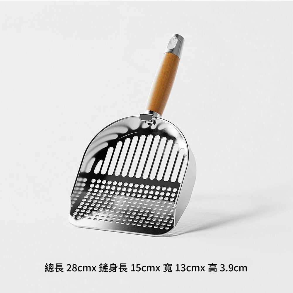 不鏽鋼貓砂鏟 原色(長條)