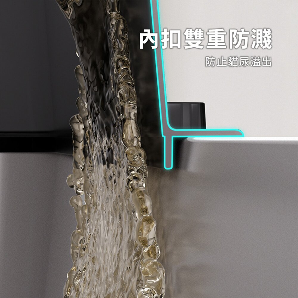 前開口塑膠貓砂盆 灰底蓋